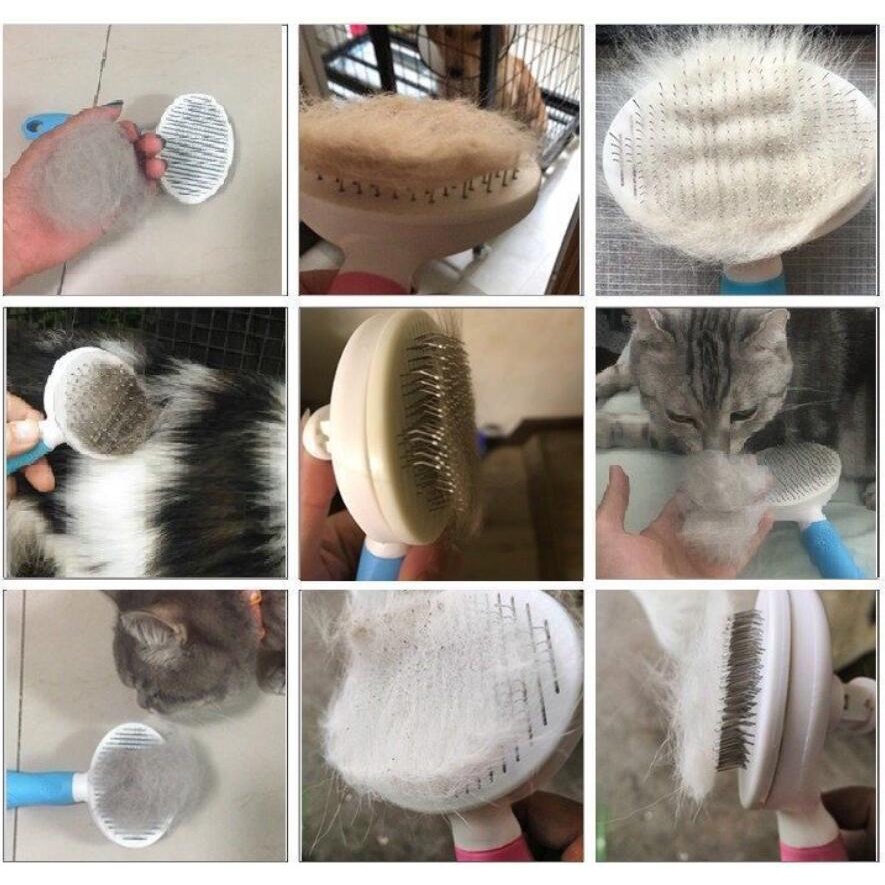 Sisir Bulu Kucing Sisir Grooming Anjing Kucing Sisir Bulu  Pet Grooming Brush Sisir  Peliharaan Pet Brush