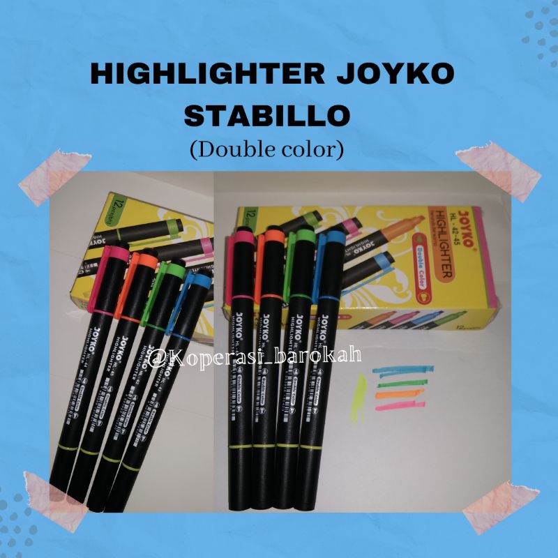 

Highlighter Joyko Double color / pcs