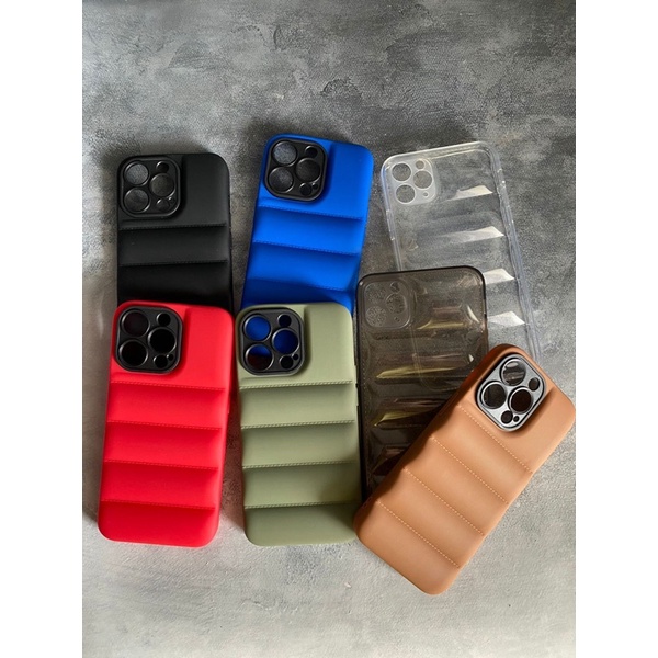 PUFF CASE IPHONE 13PROMAX 12PROMAX 11PROMAX 13PRO 13 13MINI 12PRO 12 11 11PRO XR XS X XSMAX 7PLUS 8PLUS !! READY 7 WARNA LENGKAP