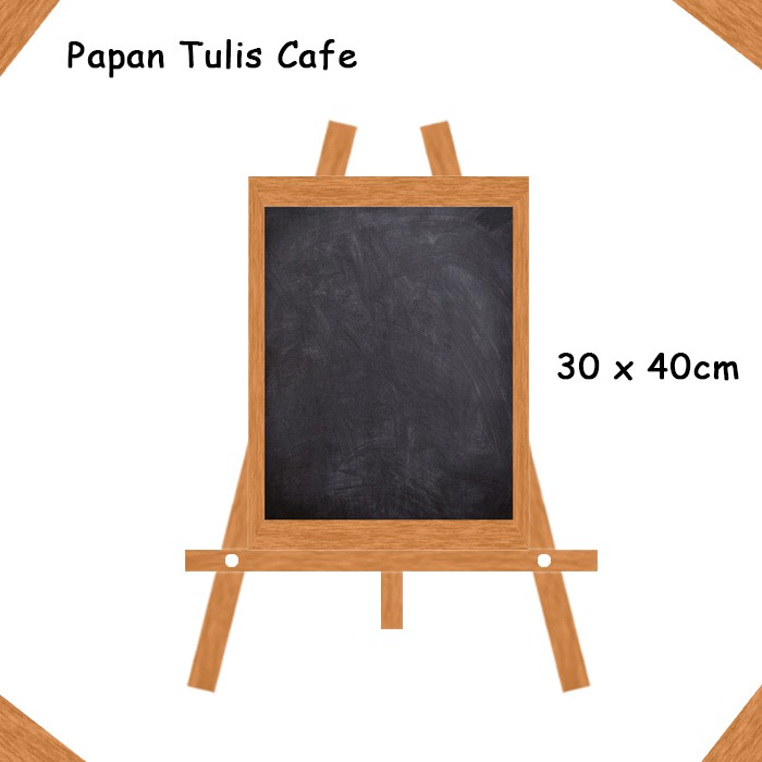 

Paket Papan Tulis Hitam dan Stand Untuk Wedding Cafe Ukuran 30x40cm