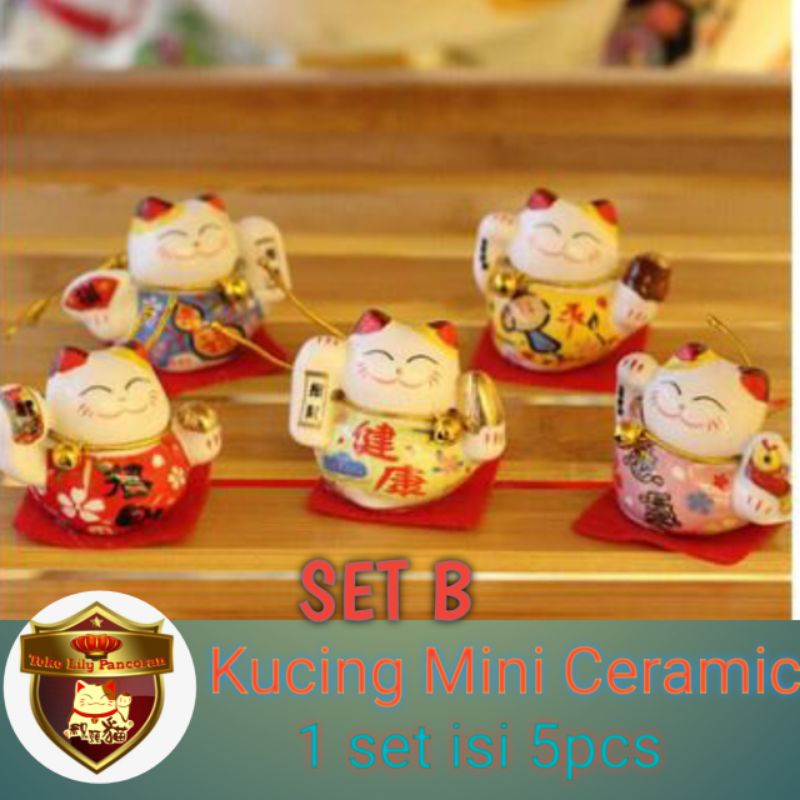 Kucing Ceramic MINI / Maneki Neko Mini