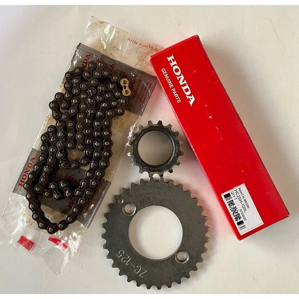 Kamprat set gigi timing atas bawah gl series Original AHM panjang 25H-100