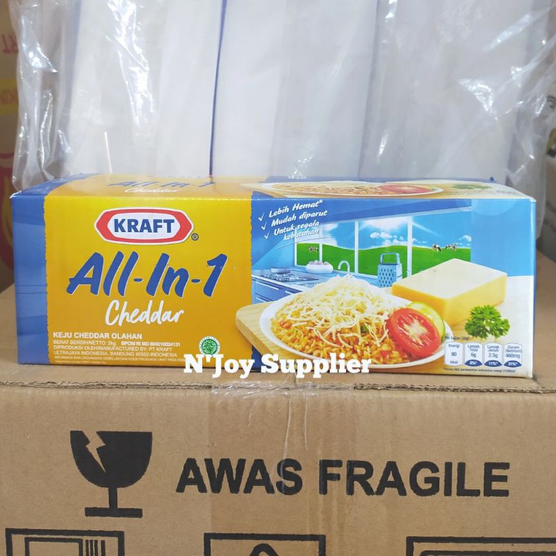 

Keju Kraft All in One Cheddar 2 Kg All in One