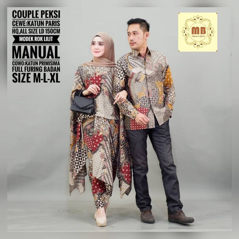 batik couple kaftan terbaru baju kondangan trendy katun