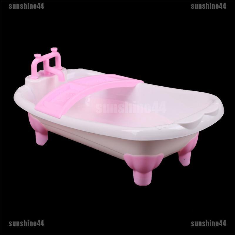 Bathtub / Bak Mandi Bahan Plastik Untuk Furnitur Kamar Mandi Boneka Barbie Ukuran 1 / 6