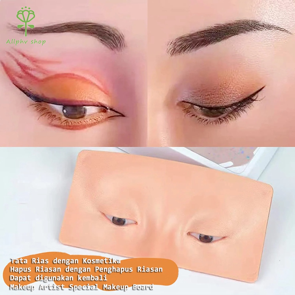 Practicing Makeup Painting Reusable to Makeup Training Board Makeup Practice The Perfect Aid Skin Gift for beginner eyelash artists Silicone  Eyelids Practicing Makeup Face Board