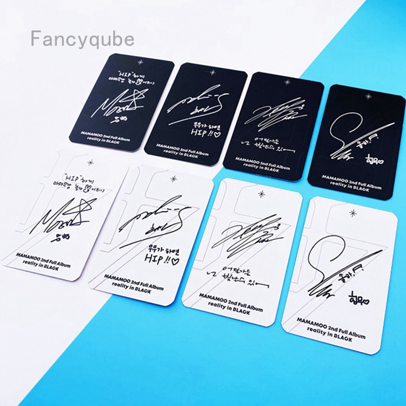 16Pcs / Set Kartu LOMO Foto KPOP MAMAMOO 2nd Album Reality Warna Hitam