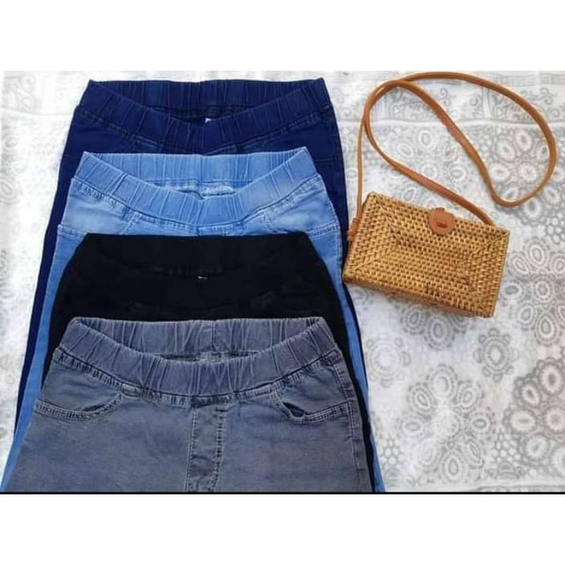 Celana jeans fashion cewek legging karet