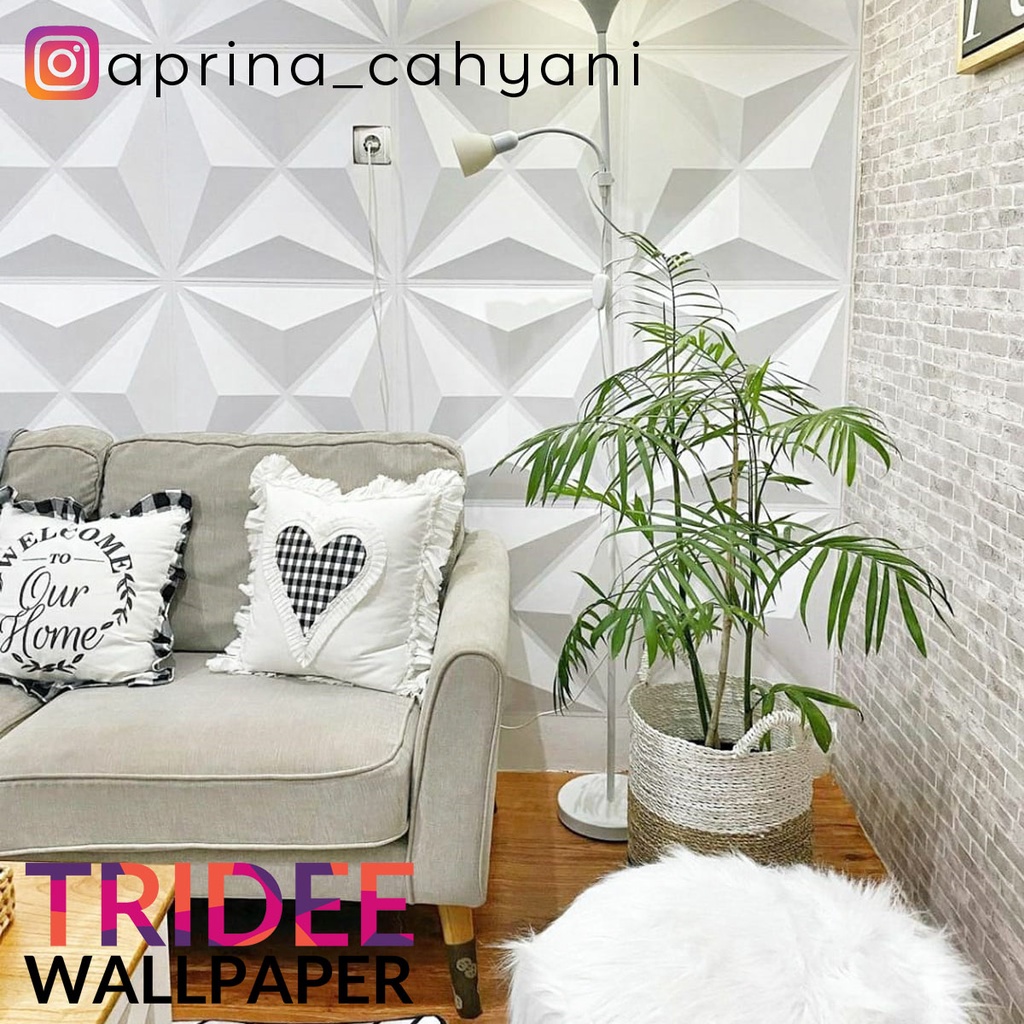 TRIDEE WALLPANEL | WALLPAPER DINDING DEKORASI | WALL PANEL 3D DINDING PVC