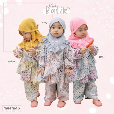Oneset Tunik Setelan Celana Satcel Batik Meemaa Rayon Uniqlo Kimono Set