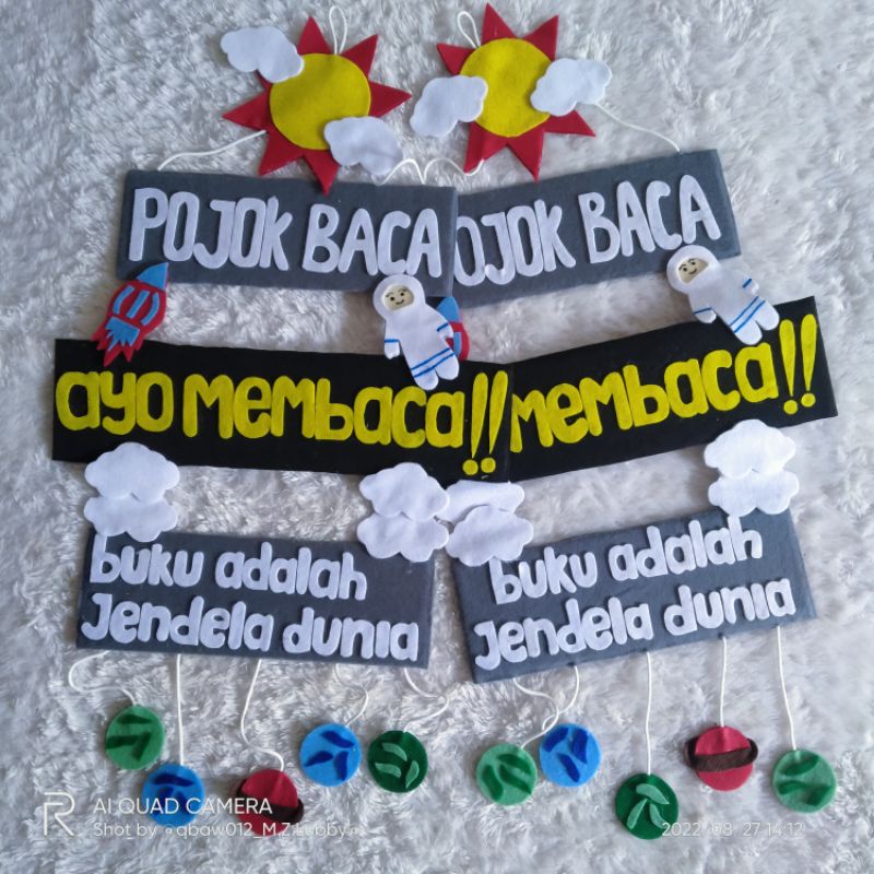 hiasan tembok pojok baca/hiasan perpustakaan pojok baca