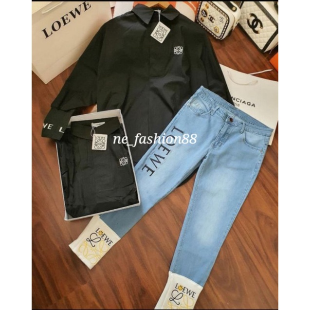 Kemeja loewe import premium Logo di bordir,yg msh penasaran pengen lihat realnya LG BS ya say