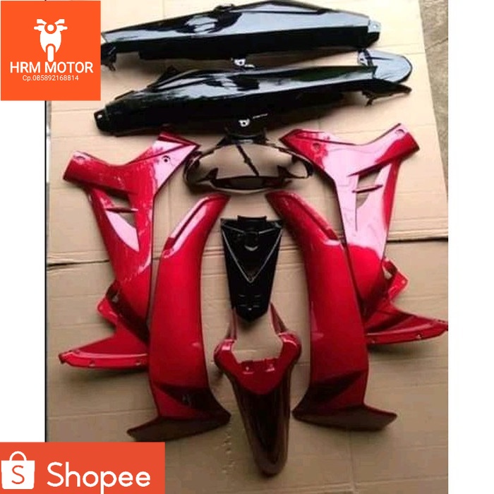 Body halus vega R new hitam merah