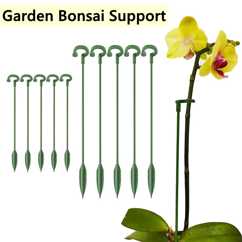 10pcs Perdu Holder Phalaenopsis Anti Rontok Bunga Pot Mendukung Bentuk Tanaman Bracket Taman Bunga Single Untuk Indoor Outdoor Stem