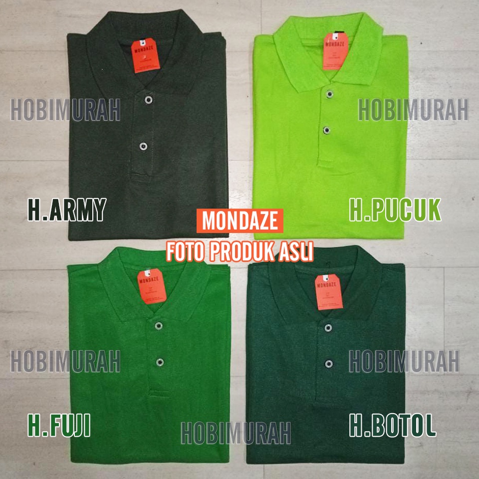 Kaos Polo PENDEK - Pria Wanita | Kerah Polos | Mondaze-4