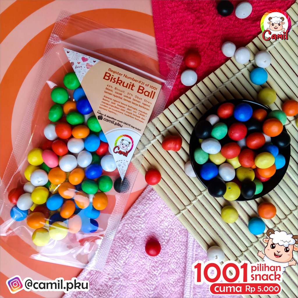 

[CAMIL REG.0021] BISCUIT BALL , CEMILAN / SNACK BOLA PELANGI