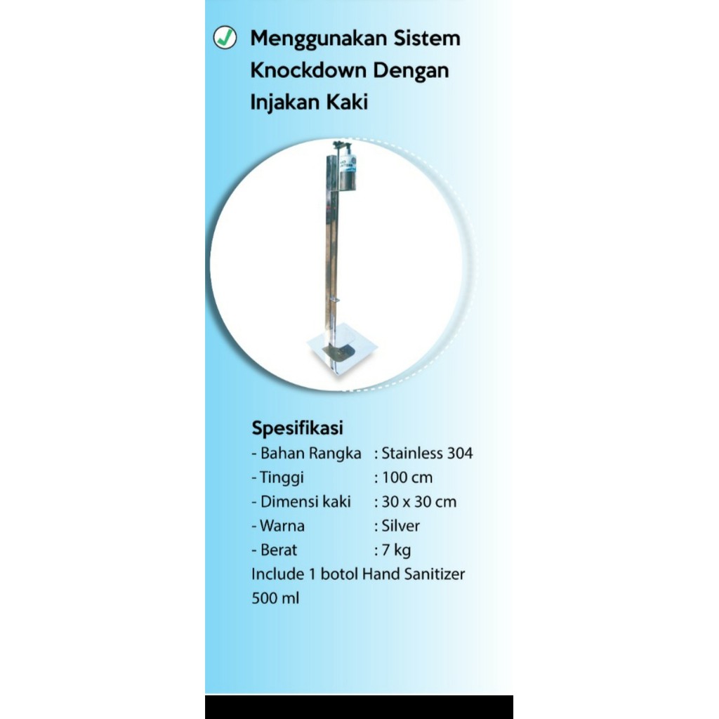 STANDING HAND SANITIZER STAINLESS