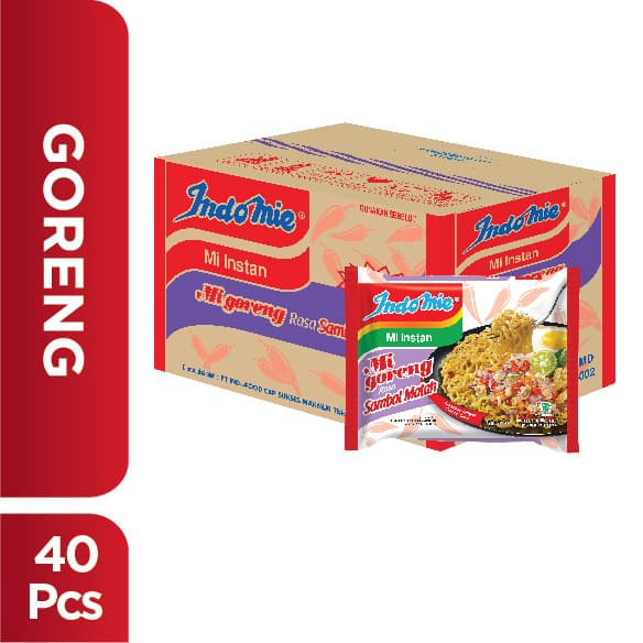 TERMURAH 1 DUS ISI 40 PCS - INDOMIE GORENG SAMBAL MATAH TERMURAH