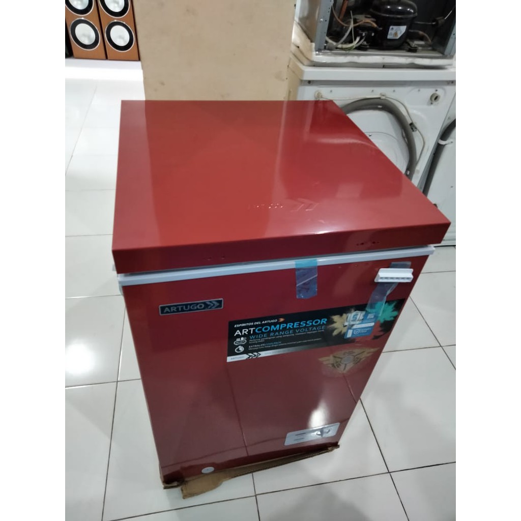 Chest Freezer ARTUGO CF 101 B 100 Liter Merah Bergaransi Resmi