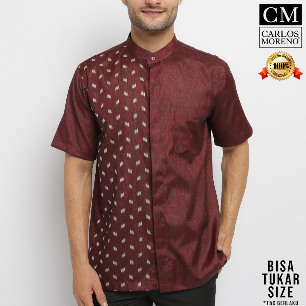 Carlos Moreno Kemeja Koko Pria Modern Style Lengan Pendek KKS 65001