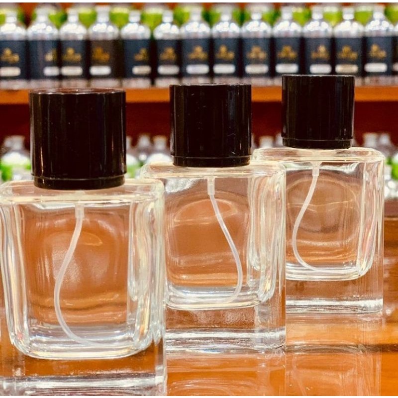 [ PER LUSIN ] Botol Parfum HERMES 50ml Tutup Hitam Drat  Botol Parfum Murah Botol Parfum Unik Botol 