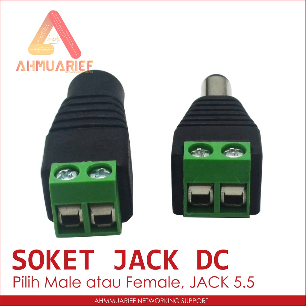 Jack Soket Socket DC Konektor Connector Adaptor Baut Male Female CCTV Power Adapter