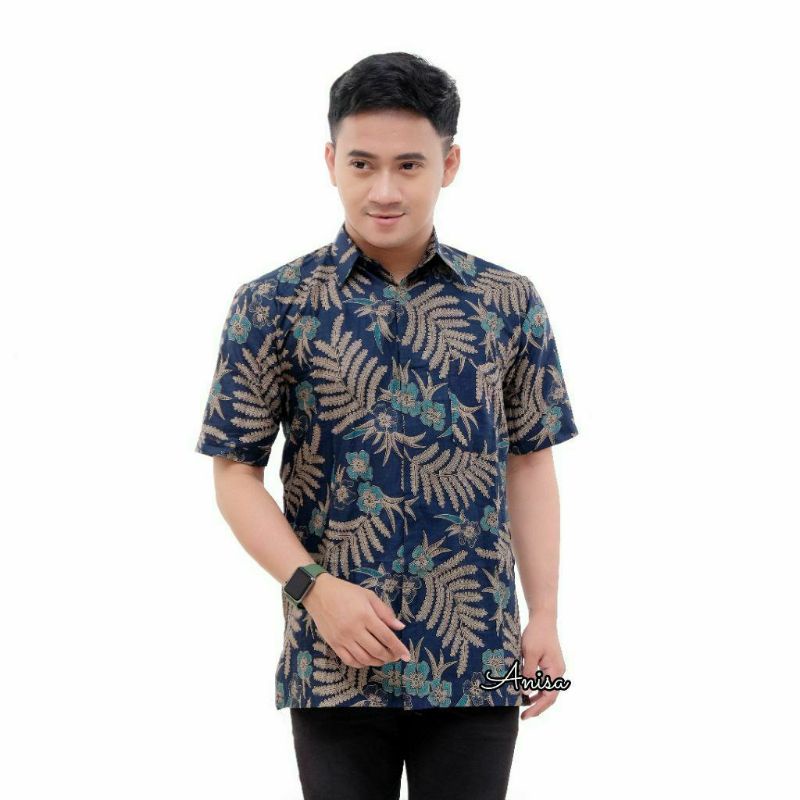 NEW ARRIVAL DISTRO BATIK PRIA BORDIR SOGAN HRB026 BATIKAF NOTOARTO BATIK IPNU-IPPNU HEM PRIA Bel-Hem Daun Singkong