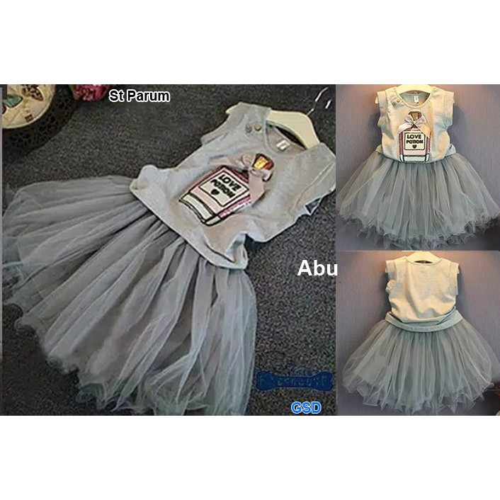 Set Parfum Kids/ Diskon Setelan Anak Perempuan  Rok Tutu Anak Bayi/Baju Anak Best Seller