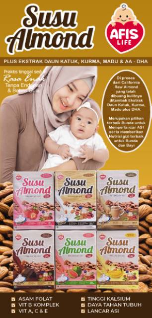 Afis Life Susu almond pelancar asi