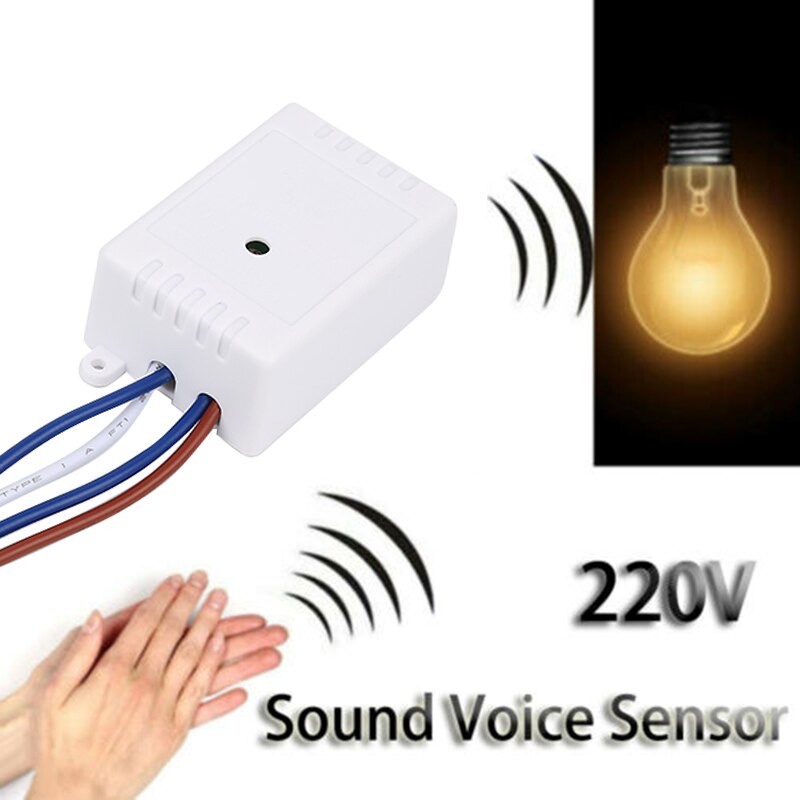 Pendeteksi Suara  Lampu Sensor Suara Sound Detector Automatic On Off - GC02-02 - White