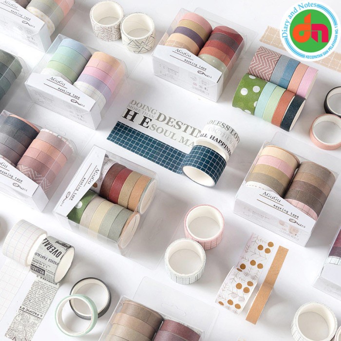 

Terlaris Selotip Hias Masking Tape Set 10Pc Agugu Style Berkualitas