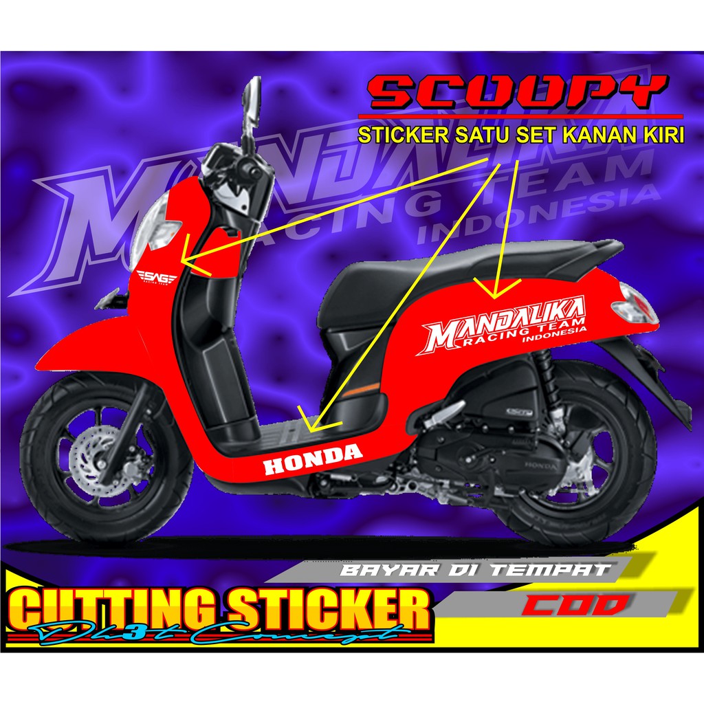 Sticker Scoopy Mandalika Sticker Simple Prestige All Scoopy