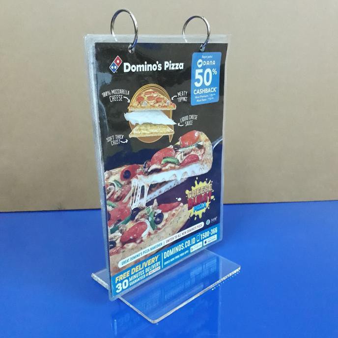 

✨ BISA COD✨ Acrylic/Akrilik Display Menu Meja uk.A5 15x21 cm 3mm
