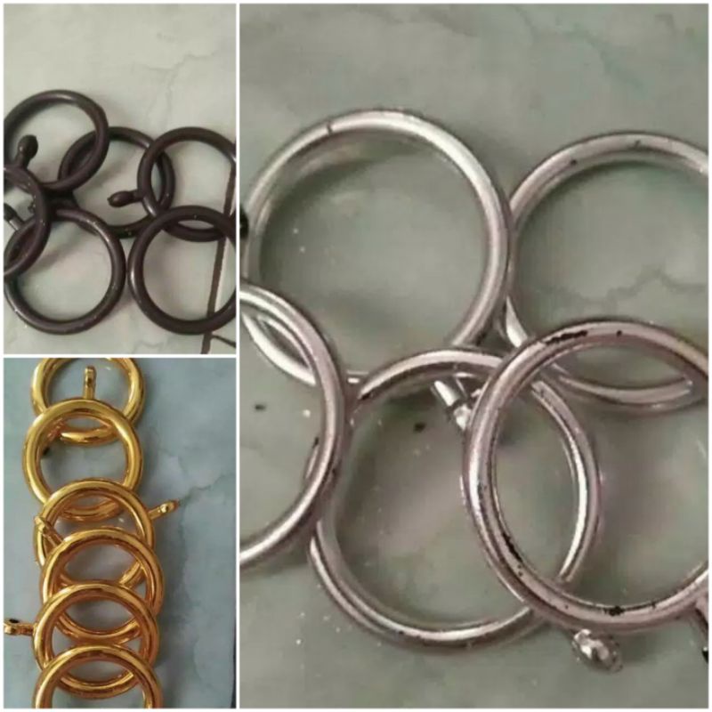 ring pengait gorden besi bulat/cincin cincin rel gorden kawat s