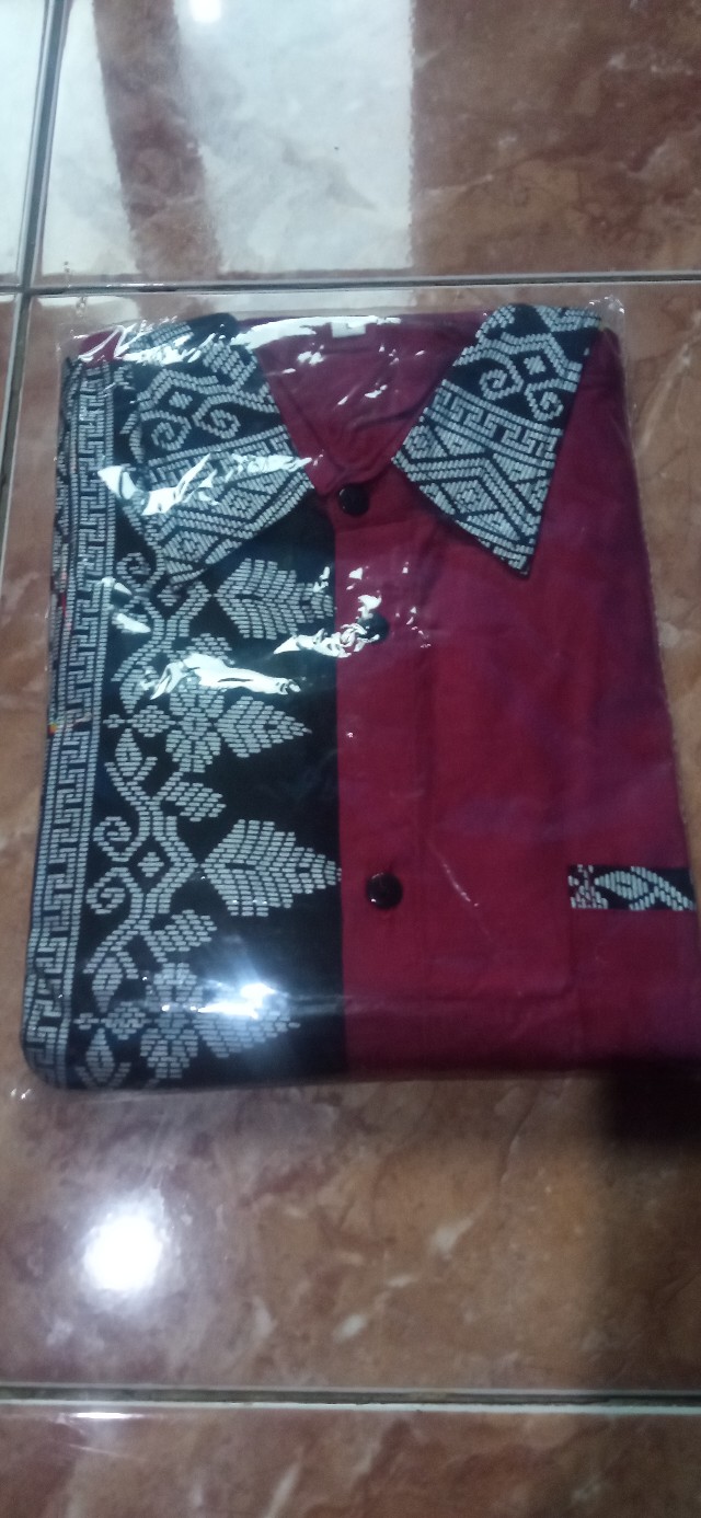 Asifa Batik Hrb026 Kenongo Kemeja Tosca Pendek Pekalongan Padi M L Xl Sogan Tulis Halus Kemeja Batik