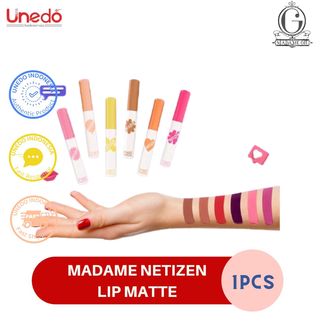 MADAM GIE Lip Matte Netizen Make Up Lipstik Lip Cream