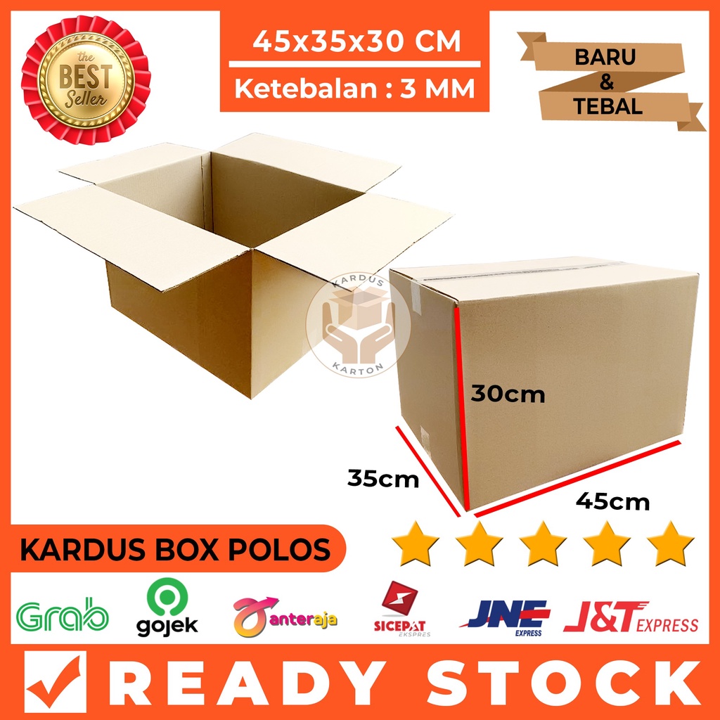 

Kardus Besar Jumbo – Karton Box Polos 45x35x30 Packing Pindahan
