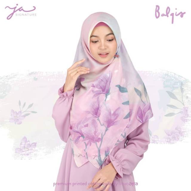 Hijab voal premium - printing - kerudung segi empat - jilbab Afra signature - daily hijab - scraf