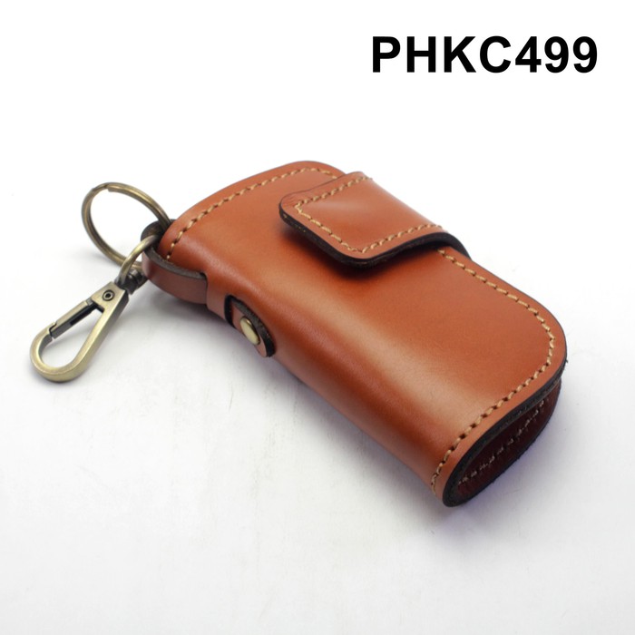 dompet stnk mobil motor kulit asli - gantungan kunci tan- PHKC499