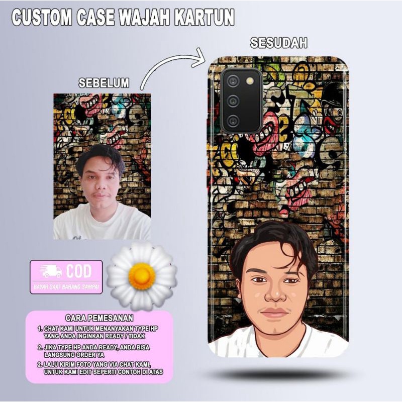 CUSTOM CASE FREE EDIT WAJAH KARTUN