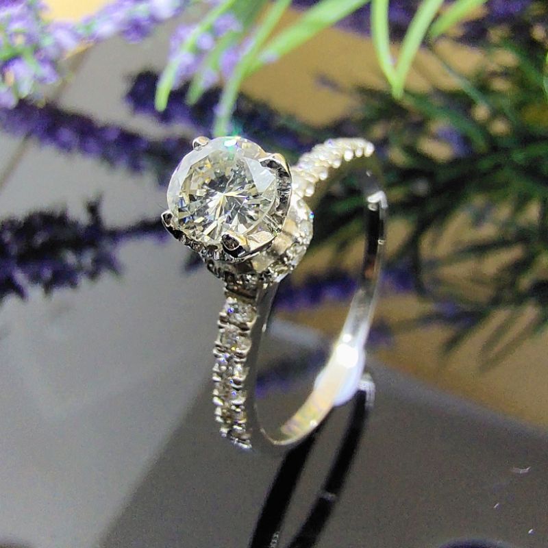 Cincin Berlian Asli Solitaire 0,40 carat