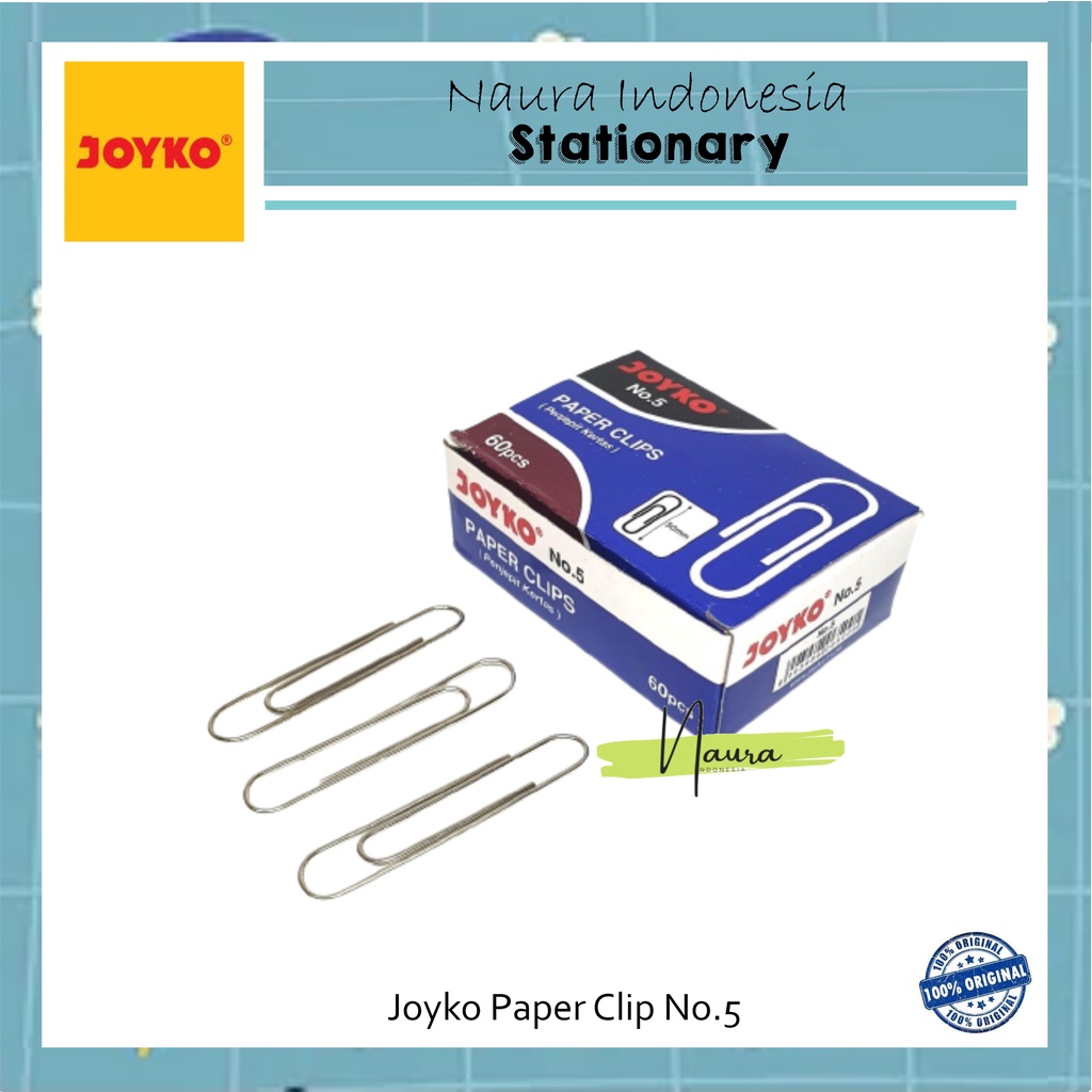 

JOYKO PAPER CLIP NO.5 | PENJEPIT KERTAS JOYKO NO.5 | PAPER KLIP JOYKO