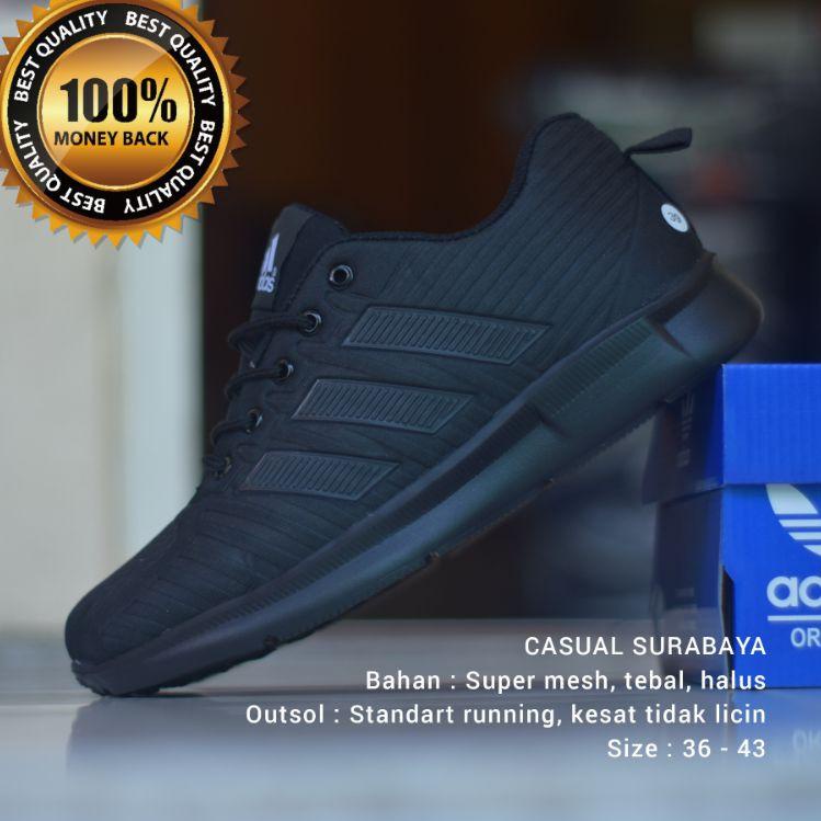 Harga Bersahabat.. Sepatu Sekolah Hitam Full. Sepatu Adidas Hitam Polos. Sepatu Hitam Laki Perempuan