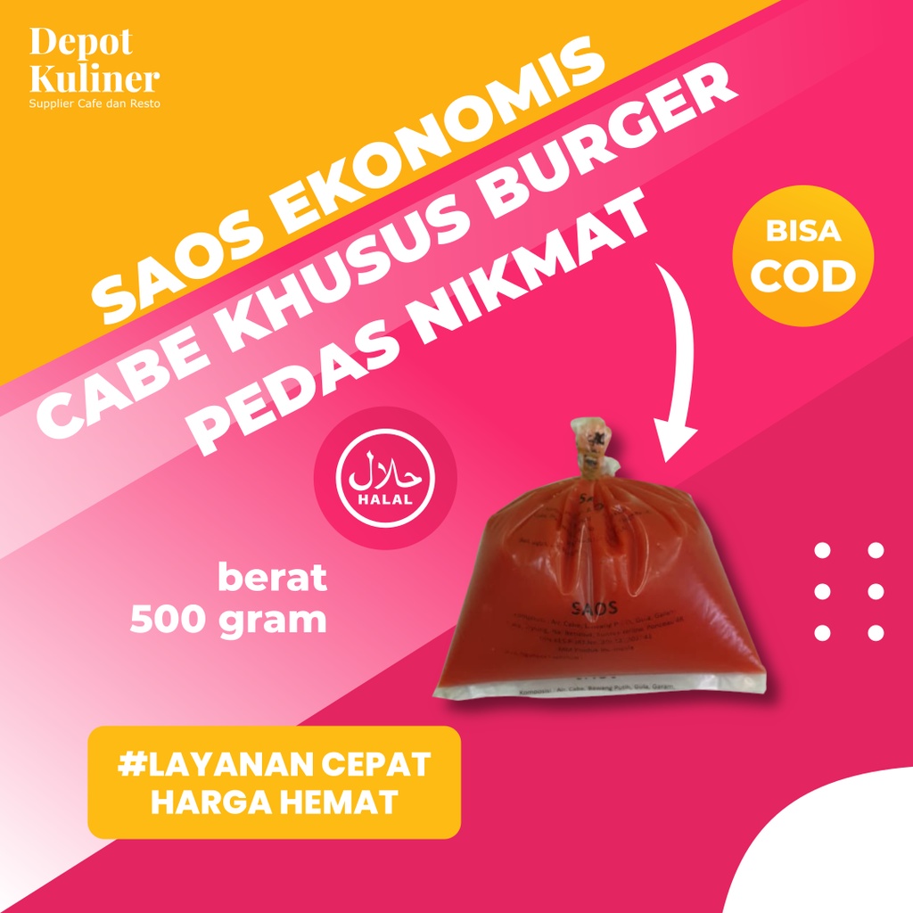 Saus Ekonomis Saos Cabe Khusus Burger 500 Gr