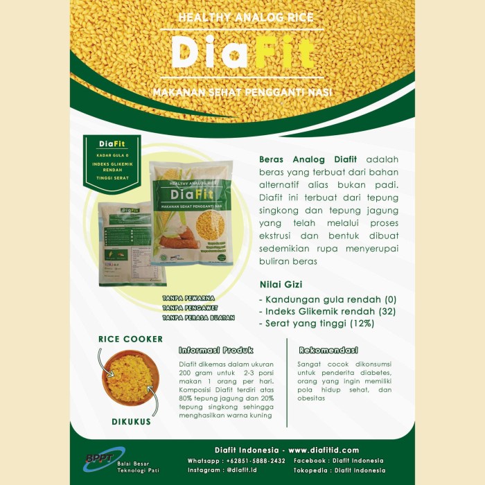 

978qW Diafit Analog Rice - 1 Kg W5Q0112