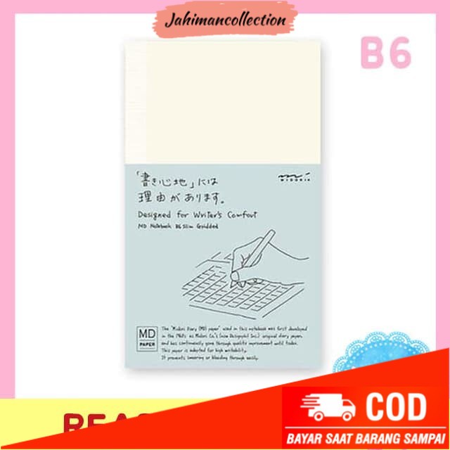 

✨ BISA COD ✨ Midori MD Notebook Grid B6 Slim | Ready Stock