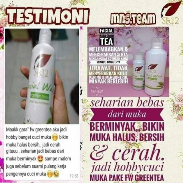 Facial Wash - Face Wash Acne - Face Wash - Facewash - Sabun Jerawat - Facial Wash Green Tea SR12