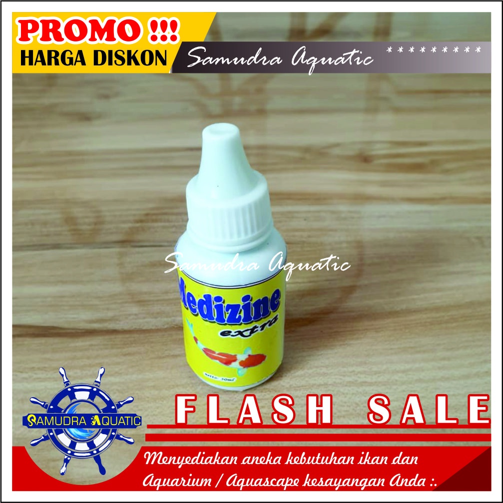 Obat Kuning MEDIZINE Ikan, Obat Ikan Hias Desinfektan Ikan, Obat Tetes Ikan Kuning (GRATIS KARDUS)