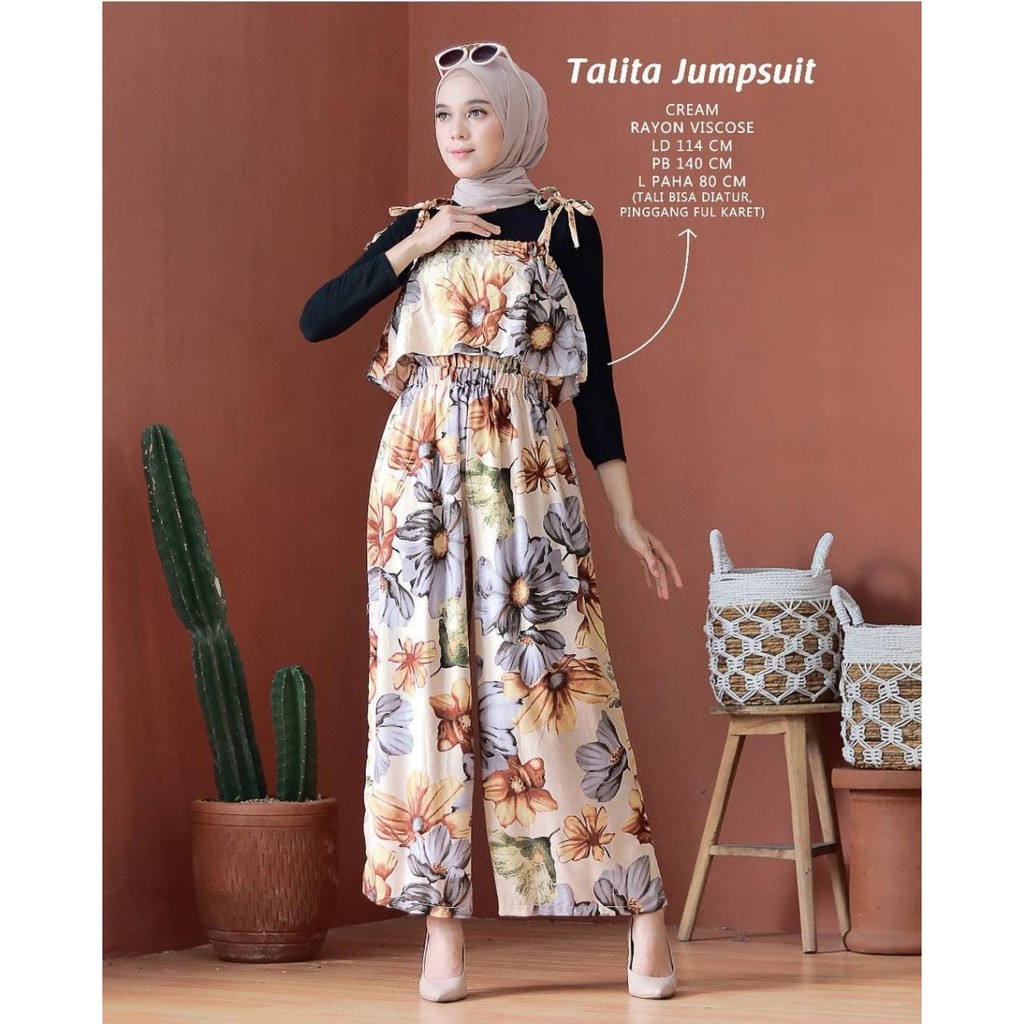 LETHA PEPY TEAMO JUMPSUIT PREMIUM RAYON ORIGINAL100%