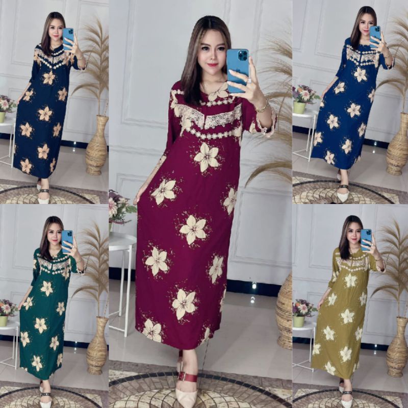 Longdress Daster Arabian Kekinian Dress Rayon Busui Bumil Murah Adem